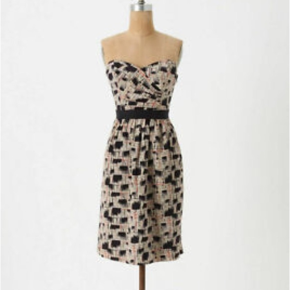 Anthropologie silk dress Burlapp sz 4/Small